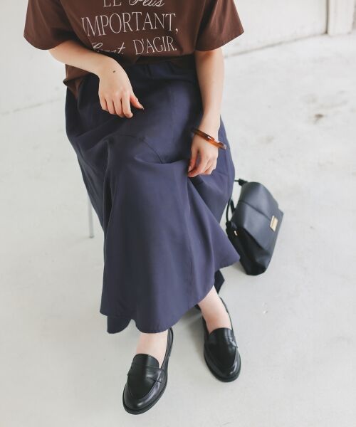 le.coeur blanc / ルクールブラン ロング・マキシ丈スカート | 《手洗い可能》シルキーローンギャザースカート | 詳細17