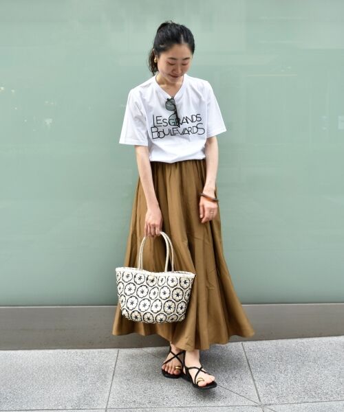 le.coeur blanc / ルクールブラン ロング・マキシ丈スカート | 《手洗い可能》シルキーローンギャザースカート | 詳細23