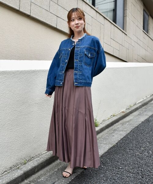 le.coeur blanc / ルクールブラン ロング・マキシ丈スカート | 《手洗い可能》シルキーローンギャザースカート | 詳細29