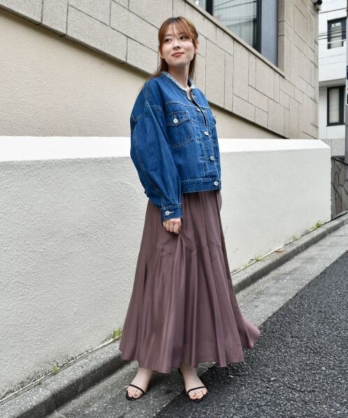 le.coeur blanc / ルクールブラン ロング・マキシ丈スカート | 《手洗い可能》シルキーローンギャザースカート | 詳細30