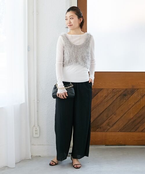 le.coeur blanc / ルクールブラン その他パンツ | リネンライクシアーボイルイージーパンツ | 詳細11