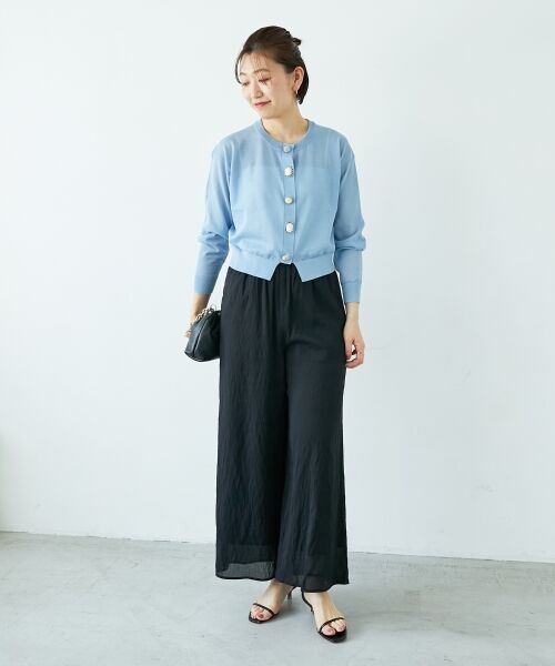 le.coeur blanc / ルクールブラン その他パンツ | リネンライクシアーボイルイージーパンツ | 詳細2