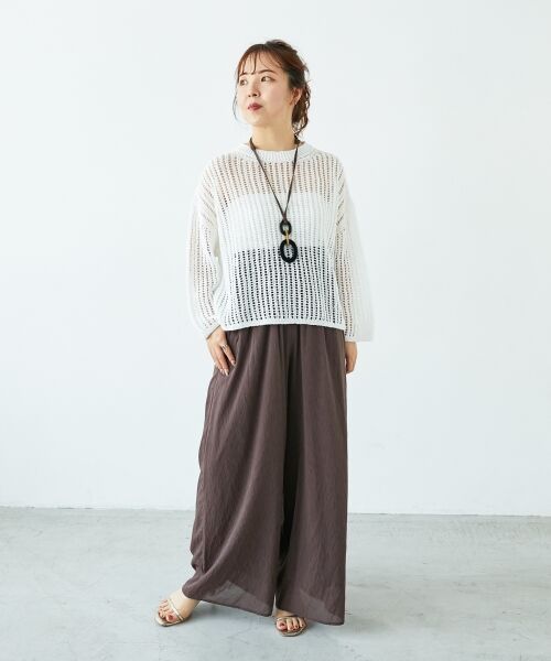 le.coeur blanc / ルクールブラン その他パンツ | リネンライクシアーボイルイージーパンツ | 詳細20