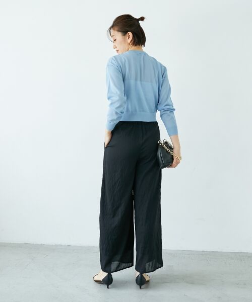 le.coeur blanc / ルクールブラン その他パンツ | リネンライクシアーボイルイージーパンツ | 詳細4