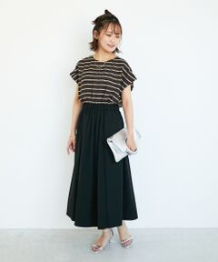 le.coeur blanc / ルクールブラン ロング・マキシ丈ワンピース | ドビーボーダードッキングワンピース