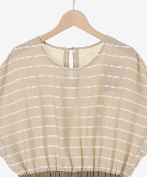 le.coeur blanc / ルクールブラン ロング・マキシ丈ワンピース | ドビーボーダードッキングワンピース | 詳細15