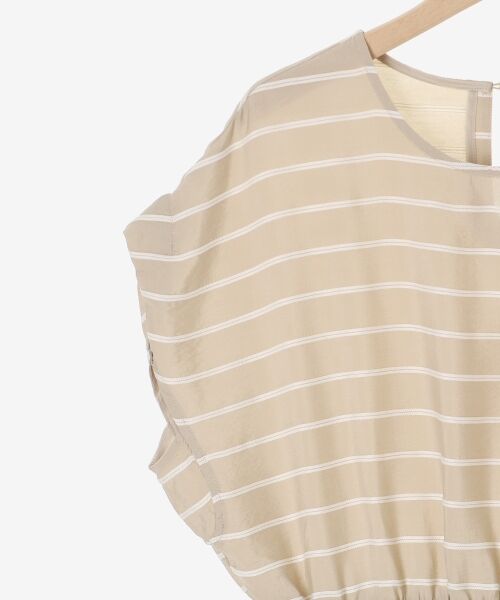 le.coeur blanc / ルクールブラン ロング・マキシ丈ワンピース | ドビーボーダードッキングワンピース | 詳細16