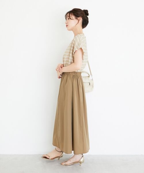 le.coeur blanc / ルクールブラン ロング・マキシ丈ワンピース | ドビーボーダードッキングワンピース | 詳細6