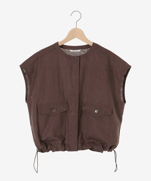 le.coeur blanc / ルクールブラン ノーカラージャケット | 《手洗い可能》コットン麻ノーカラーシャツジャケット | 詳細13