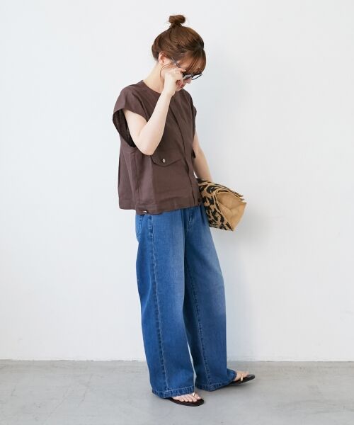 le.coeur blanc / ルクールブラン ノーカラージャケット | 《手洗い可能》コットン麻ノーカラーシャツジャケット | 詳細23