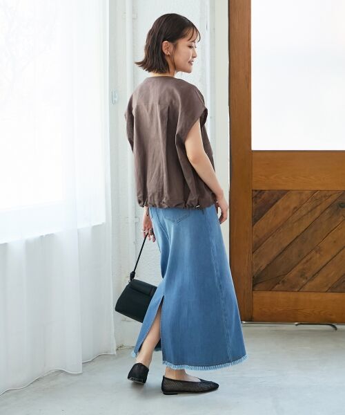 le.coeur blanc / ルクールブラン ノーカラージャケット | 《手洗い可能》コットン麻ノーカラーシャツジャケット | 詳細27