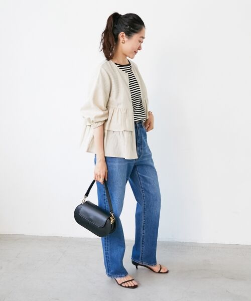 le.coeur blanc / ルクールブラン その他アウター | 《着映え◎》コットン麻フリルティアードジャケット | 詳細10