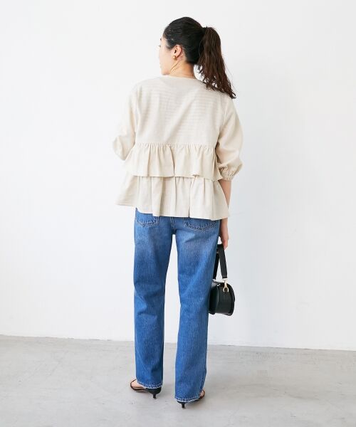 le.coeur blanc / ルクールブラン その他アウター | 《着映え◎》コットン麻フリルティアードジャケット | 詳細11