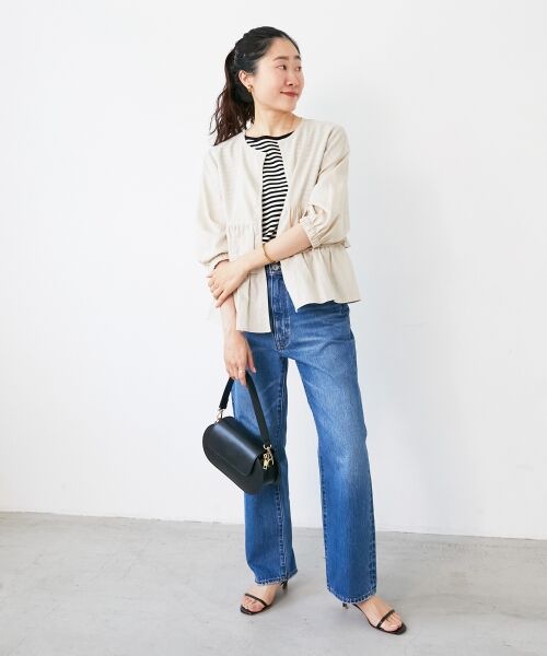 le.coeur blanc / ルクールブラン その他アウター | 《着映え◎》コットン麻フリルティアードジャケット | 詳細13