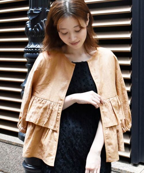 le.coeur blanc / ルクールブラン その他アウター | 《着映え◎》コットン麻フリルティアードジャケット | 詳細16