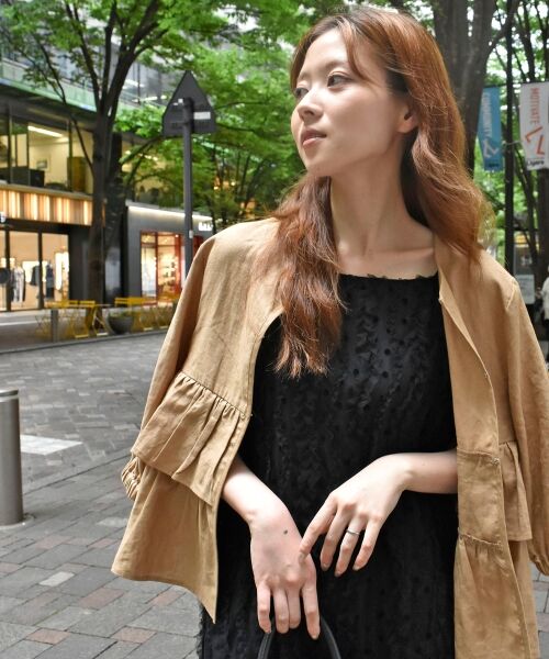 le.coeur blanc / ルクールブラン その他アウター | 《着映え◎》コットン麻フリルティアードジャケット | 詳細17