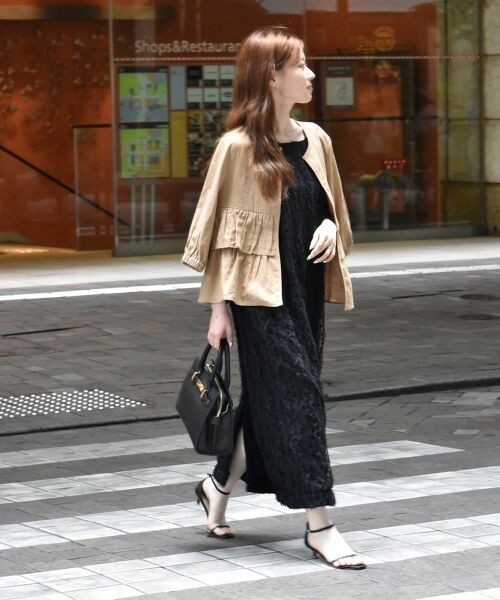 le.coeur blanc / ルクールブラン その他アウター | 《着映え◎》コットン麻フリルティアードジャケット | 詳細18