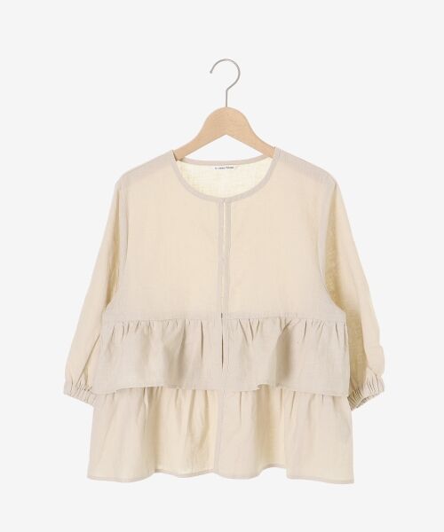 le.coeur blanc / ルクールブラン その他アウター | 《着映え◎》コットン麻フリルティアードジャケット | 詳細2