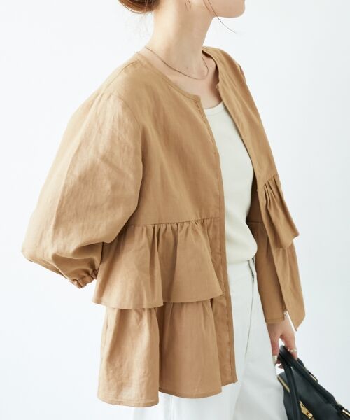 le.coeur blanc / ルクールブラン その他アウター | 《着映え◎》コットン麻フリルティアードジャケット | 詳細22