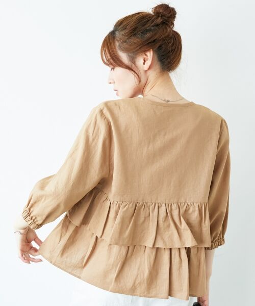 le.coeur blanc / ルクールブラン その他アウター | 《着映え◎》コットン麻フリルティアードジャケット | 詳細23