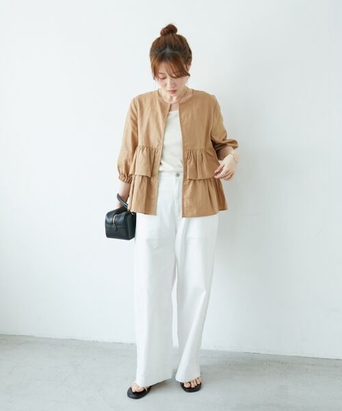 le.coeur blanc / ルクールブラン その他アウター | 《着映え◎》コットン麻フリルティアードジャケット | 詳細26