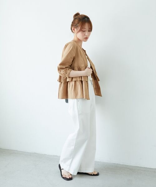 le.coeur blanc / ルクールブラン その他アウター | 《着映え◎》コットン麻フリルティアードジャケット | 詳細27