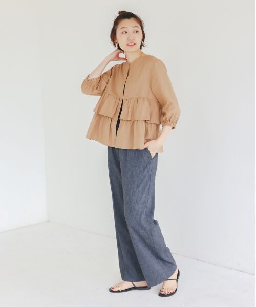 le.coeur blanc / ルクールブラン その他アウター | 《着映え◎》コットン麻フリルティアードジャケット | 詳細30