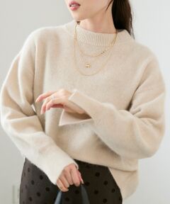 le.coeur blanc / ルクールブラン ニット・セーター | モックネックチャイニーズラクーンプルオーバー