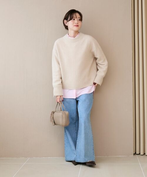 le.coeur blanc / ルクールブラン ニット・セーター | モックネックチャイニーズラクーンプルオーバー | 詳細10