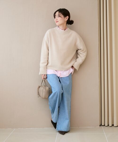 le.coeur blanc / ルクールブラン ニット・セーター | モックネックチャイニーズラクーンプルオーバー | 詳細11