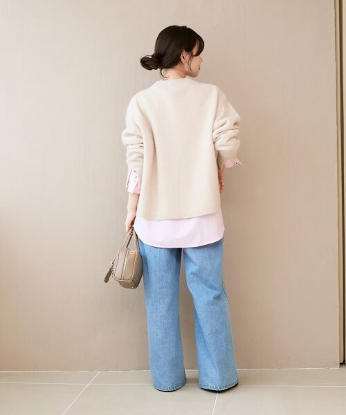 le.coeur blanc / ルクールブラン ニット・セーター | モックネックチャイニーズラクーンプルオーバー | 詳細13