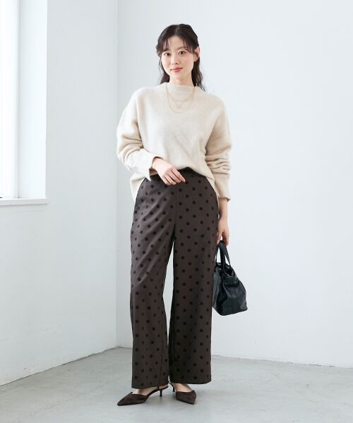 le.coeur blanc / ルクールブラン ニット・セーター | モックネックチャイニーズラクーンプルオーバー | 詳細14