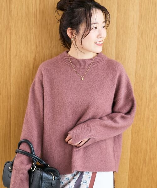 le.coeur blanc / ルクールブラン ニット・セーター | モックネックチャイニーズラクーンプルオーバー | 詳細17