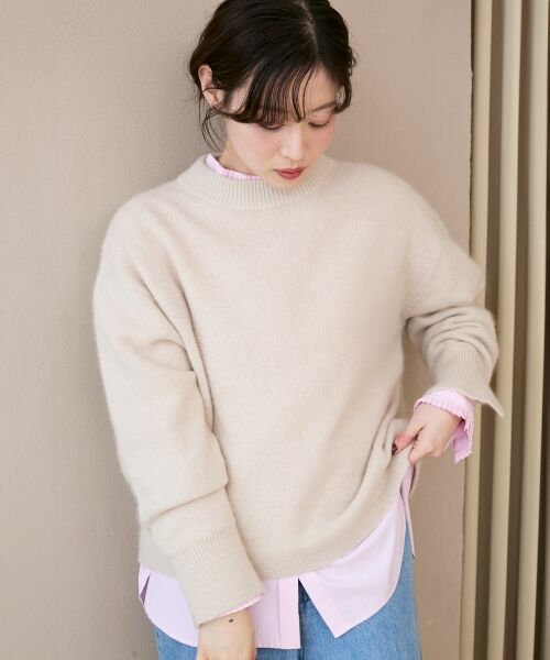 le.coeur blanc / ルクールブラン ニット・セーター | モックネックチャイニーズラクーンプルオーバー | 詳細2