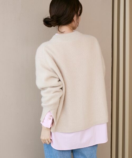 le.coeur blanc / ルクールブラン ニット・セーター | モックネックチャイニーズラクーンプルオーバー | 詳細6