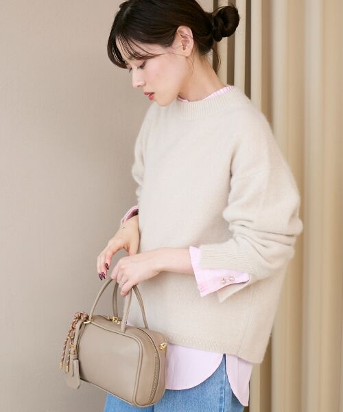 le.coeur blanc / ルクールブラン ニット・セーター | モックネックチャイニーズラクーンプルオーバー | 詳細7