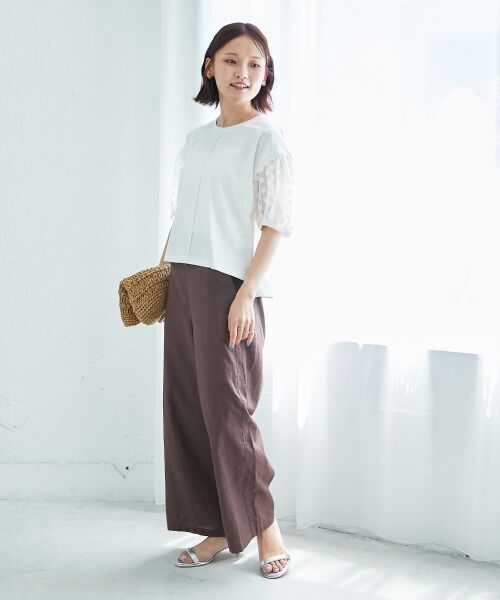 le.coeur blanc / ルクールブラン カットソー | TORRAZZO DONNAドット切替カットソー | 詳細10