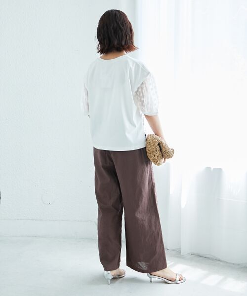 le.coeur blanc / ルクールブラン カットソー | TORRAZZO DONNAドット切替カットソー | 詳細11