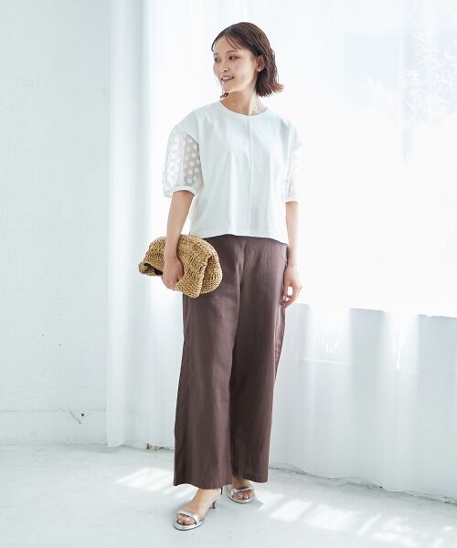 le.coeur blanc / ルクールブラン カットソー | TORRAZZO DONNAドット切替カットソー | 詳細13