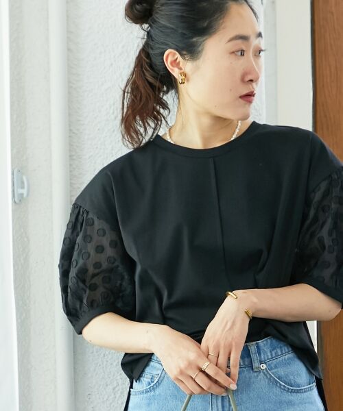 le.coeur blanc / ルクールブラン カットソー | TORRAZZO DONNAドット切替カットソー | 詳細16