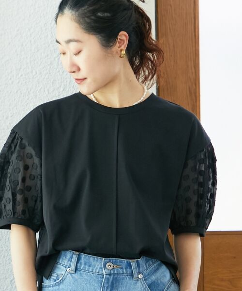 le.coeur blanc / ルクールブラン カットソー | TORRAZZO DONNAドット切替カットソー | 詳細17