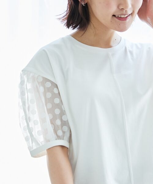 le.coeur blanc / ルクールブラン カットソー | TORRAZZO DONNAドット切替カットソー | 詳細6