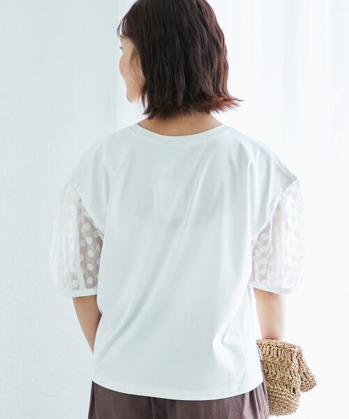 le.coeur blanc / ルクールブラン カットソー | TORRAZZO DONNAドット切替カットソー | 詳細8