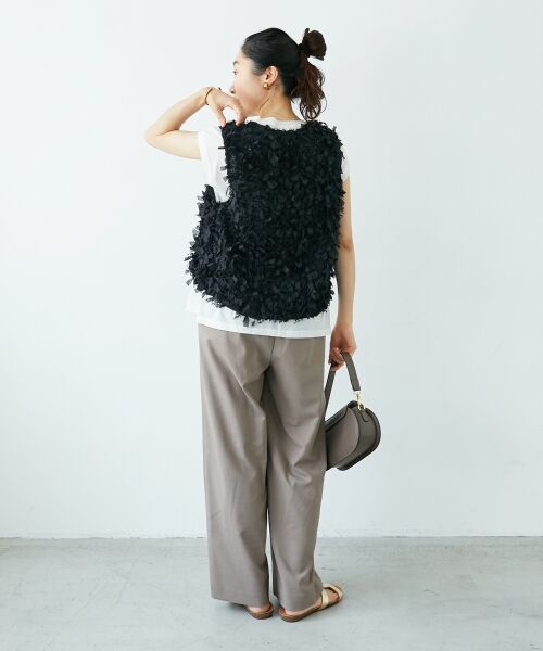 le.coeur blanc / ルクールブラン ベスト | 《手洗い可能》リボンフリンジニットベスト | 詳細19