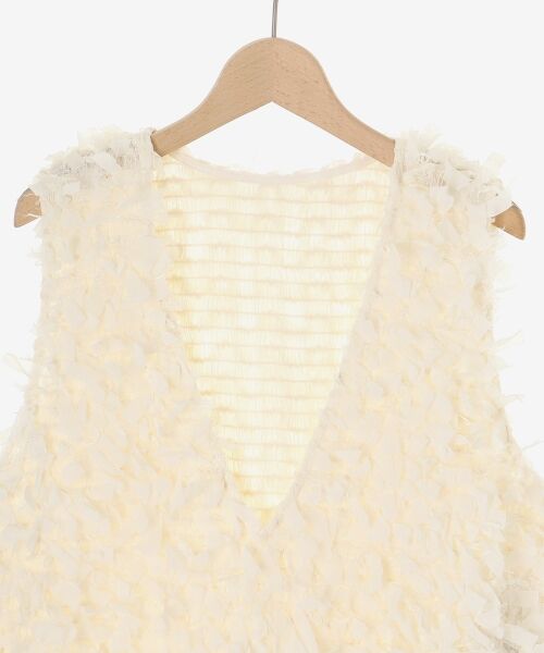 le.coeur blanc / ルクールブラン ベスト | 《手洗い可能》リボンフリンジニットベスト | 詳細23