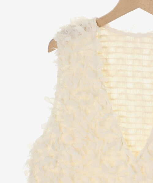 le.coeur blanc / ルクールブラン ベスト | 《手洗い可能》リボンフリンジニットベスト | 詳細24