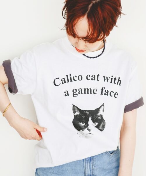 le.coeur blanc / ルクールブラン Tシャツ | Regency WorksネコプリントT | 詳細12