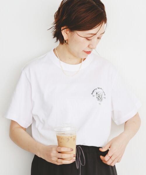 le.coeur blanc / ルクールブラン Tシャツ | Regency Worksネコプリント×モチーフT | 詳細2