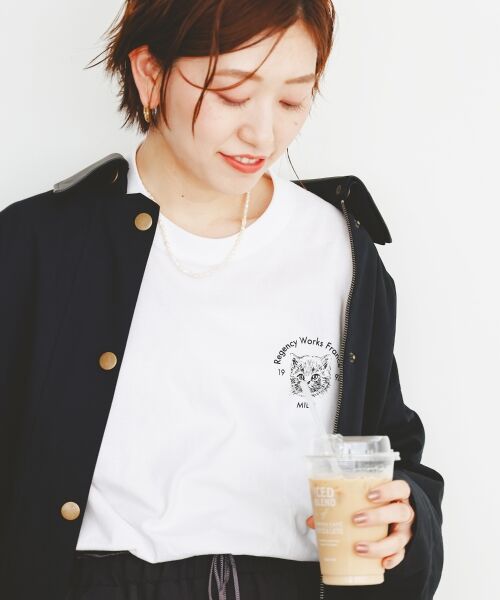 le.coeur blanc / ルクールブラン Tシャツ | Regency Worksネコプリント×モチーフT | 詳細5