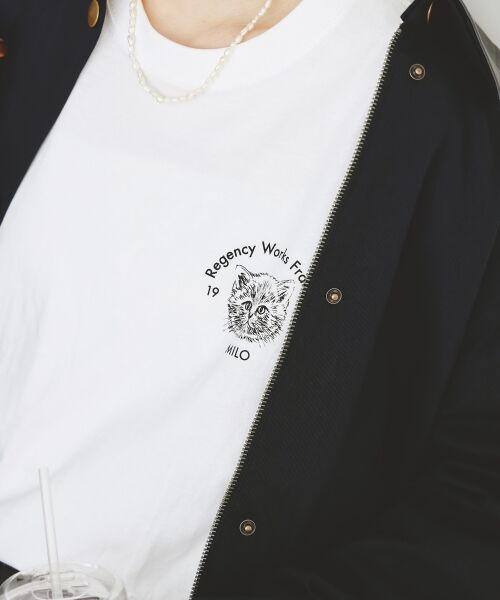 le.coeur blanc / ルクールブラン Tシャツ | Regency Worksネコプリント×モチーフT | 詳細6